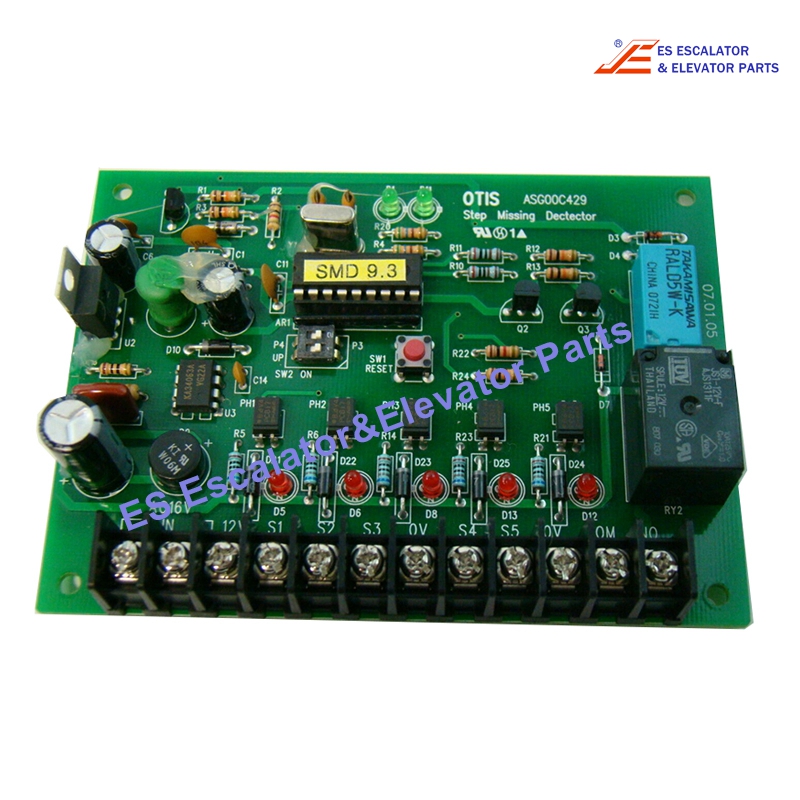 ASG00C429 Elevator PCB Board  Step Missing Dectector PC Board Use For Otis