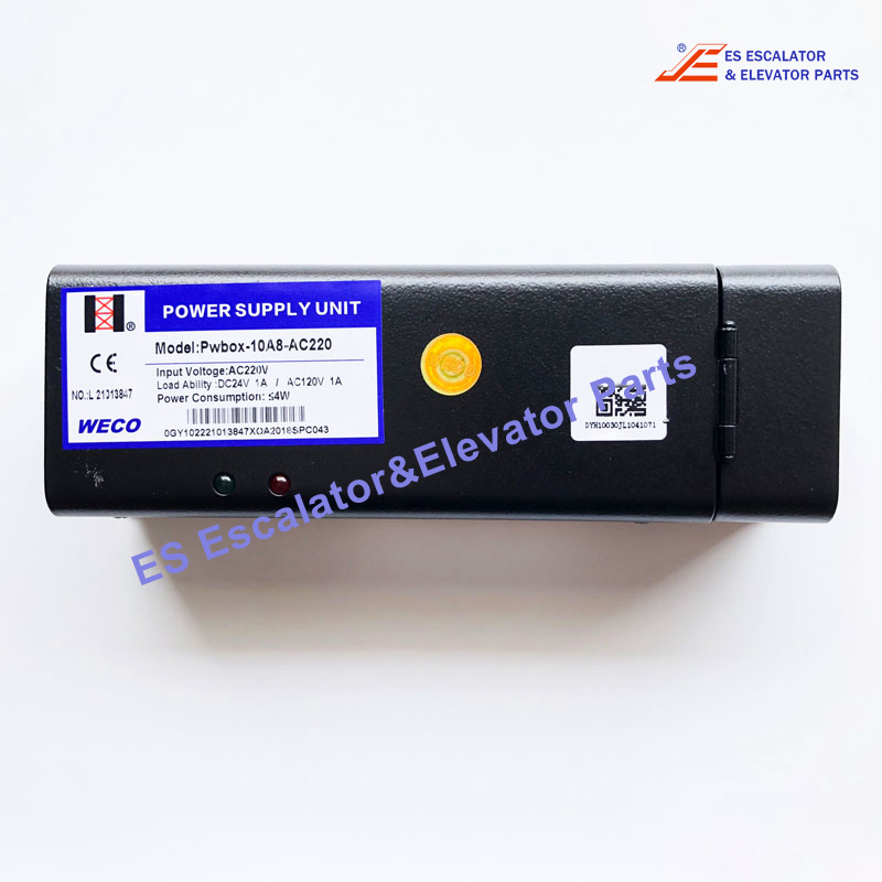 Pwbox-20A8-AC220 Elevator Power Supply Unit Power:3W Load Ability:DC 24V 1A AC 120V 1A Input:AC 220V Use For Weco