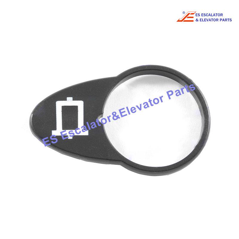 DAA396E138 Elevator Button Words Black Plastic Chiclet With White Marking Alarm  Use For Otis