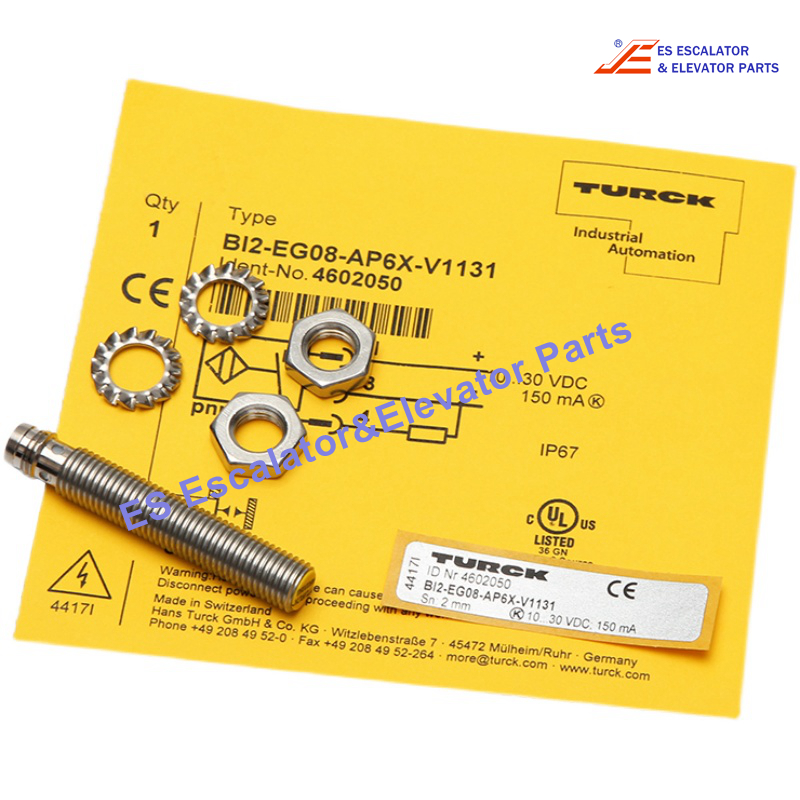 BI2-EG08-AP6X Escalator Inductive Proximity Sensor DC 3-Wire 10-30 VDC Use For Thyssenkrupp