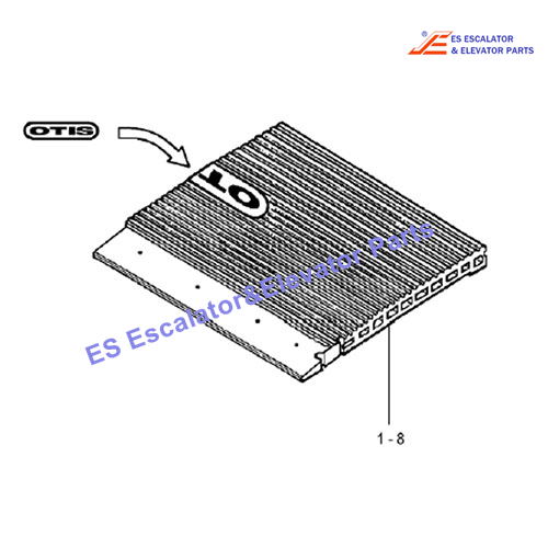 GAA453CF Escalator Comb Plate Aluminum For 606NCT Sidewalk Use For Otis