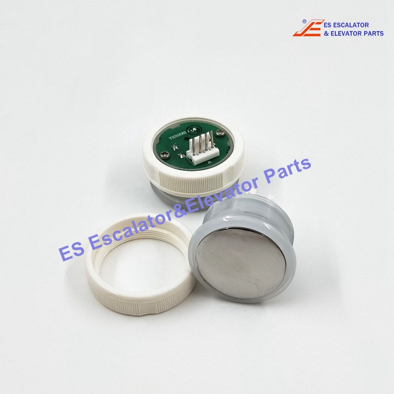 A4J12877 A1 Elevator Push Button Stainless Steel Mirror Arc Surface With White Light D=33mm DC24V Use For BST