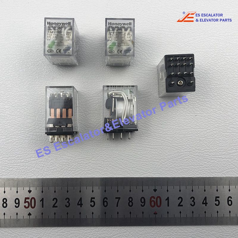 SZR-MY4-N1 Elevator Purpose Relay 3A 4 Contacts With LED Honeywell SZR-MY4-N1 DC12V
