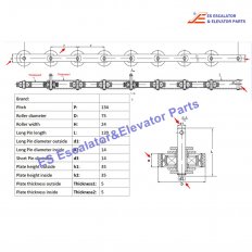 TN2022A10 Escalator Step Chain