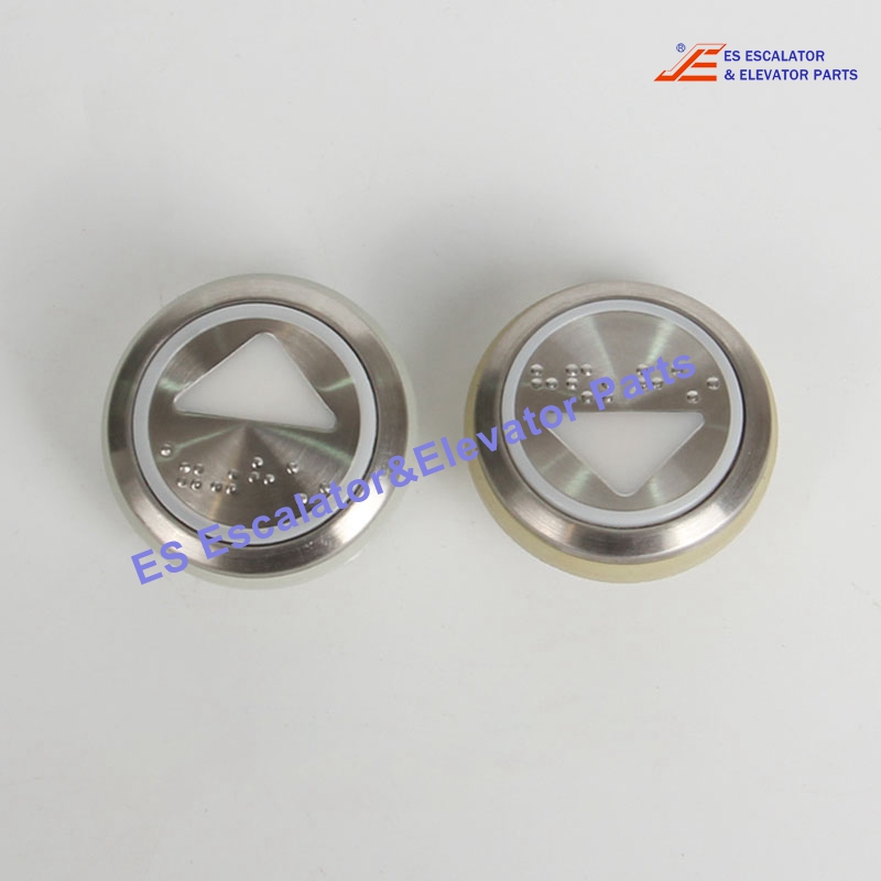 KM863050G069H091 Elevator Push Button KDS STD RND SURF RE SBS UP Round Silver Brush Stainless Steel Use For Kone