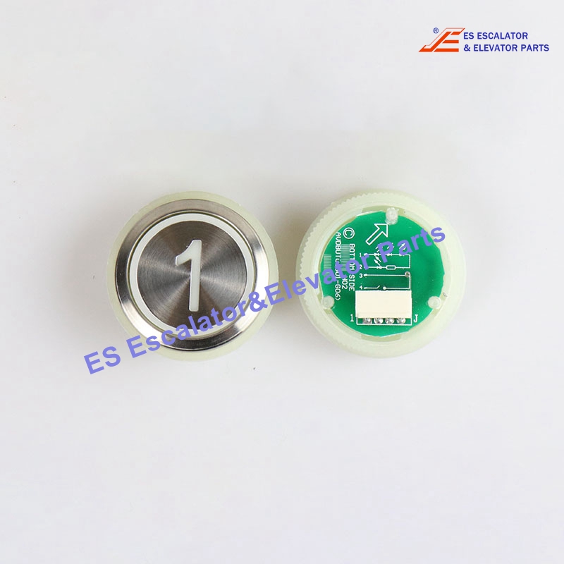 KM863050G069H072 Elevator Push Button KDS STD RND SURF RE SBS -2 Round Silver Brush Stainless Steel Use For Kone