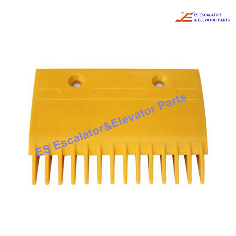YS017B313-03 Escalator Comb Plate Length 127mm Width 93mm Install Size 64mm 14T Plastic Yellow Use For Mitsubishi