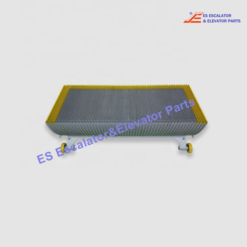 LC213-0887 Escalator Step Stp:1000,GryYlwPntdDm incl. 2 Mounted Rollers Per Step Use For Cnim