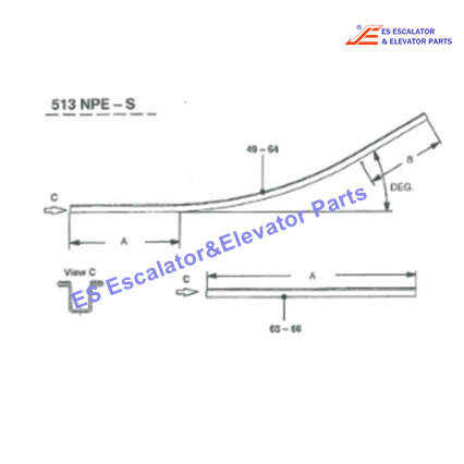 476Y03 Escalator Handrial Guide Use For Otis