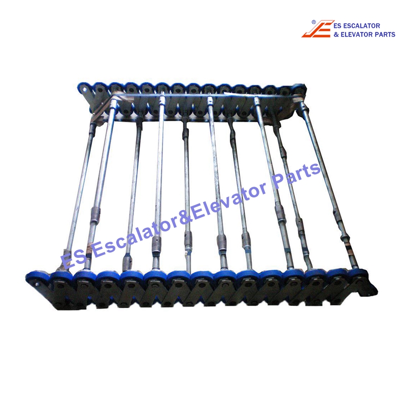 XAA26150AE6 Escalator Step Chain 508-XO Step Chain With Axels 800 mm Complete For 12 Steps (36 Links Left+36 Links Right Pins d=12.7mm) Roller 76x22mm With 2 Bushing And 1 Bearing 6203 Outer Plates 5x26mm / Inner Plates 4x35mm 70KN Use For Otis