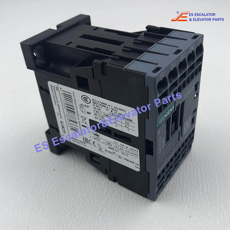 3RT2016-2AP01 Elevator SIEMENS Power contactor  AC-3 9A 4KW 230 V AC 50/60 Hz Use For Otis