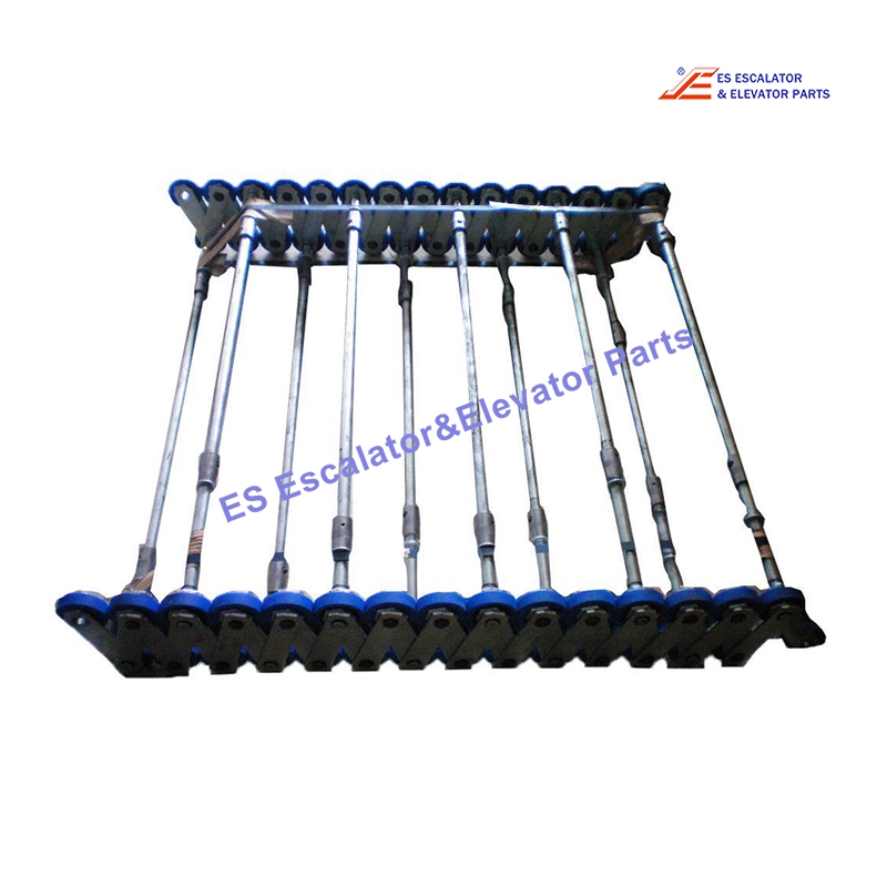XO21NP Escalator Step Chain With Pin D=20mm Roller 76mm With Removable Axle And Plastic Bushes For Step Fixation Use For Otis