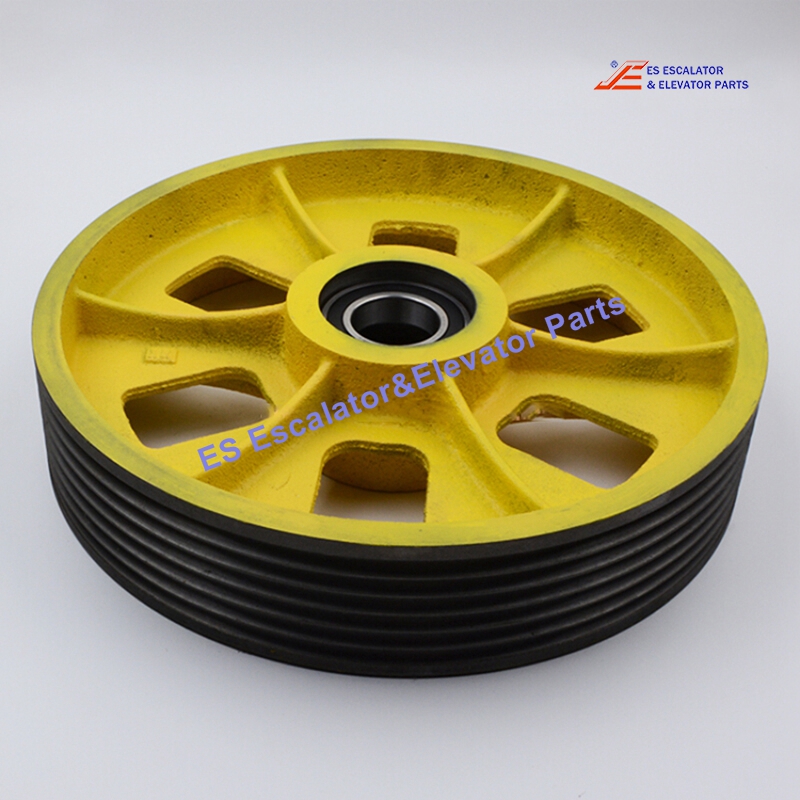 KM480064G01 Elevator Rope Pulley Wheel DR410/6XD8MM Use For Kone