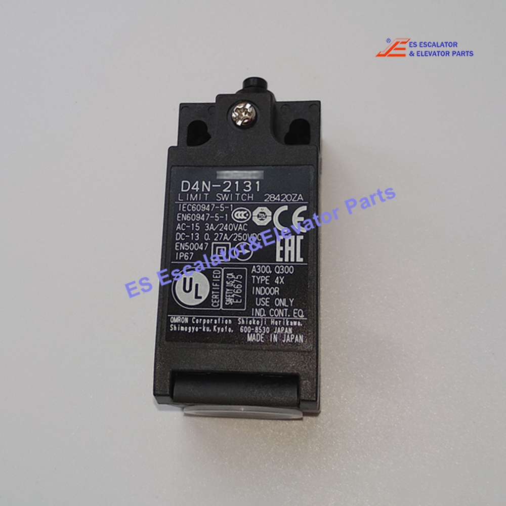 D4N-2131 Elevator Limit Switch Automation and Safety AC-15 3A/240VAC DC-13 0.27A/250VDC Use For Omron