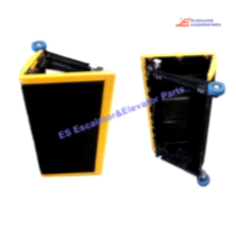 M04151 Escalator Step 800mm Black With Plastic Yellow Demarcation Lines Roller 76 mm