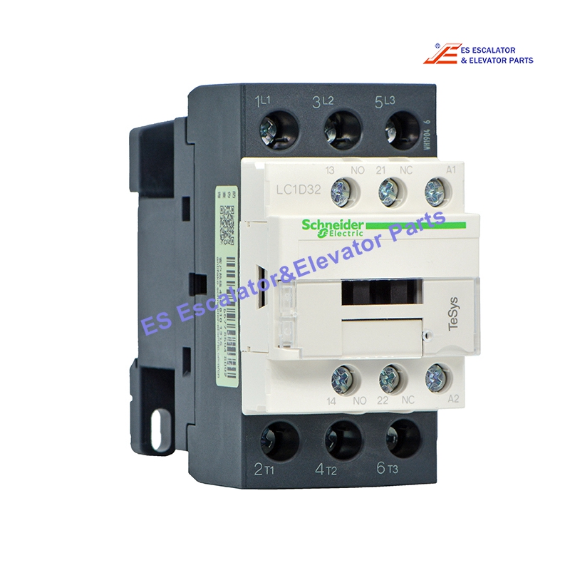 LC1D32M7 Elevator IEC Contactor 3P(3 NO) - AC-3/AC-3e -<= 440V 32A -220VAC Coil Use For Schneider