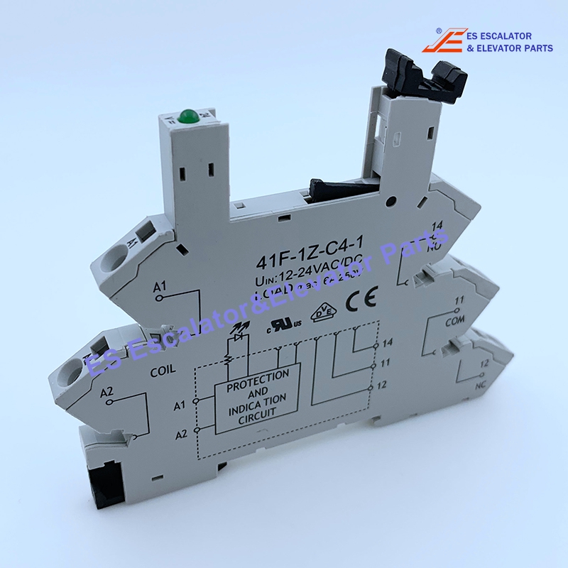 41F-1Z-C4-4 Elevator Relay PIN: 5 Current:6A Voltage:250VAC 12-24VDC Use For Other