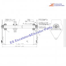 Escalator 1090015000 Velino Handrail Shaft