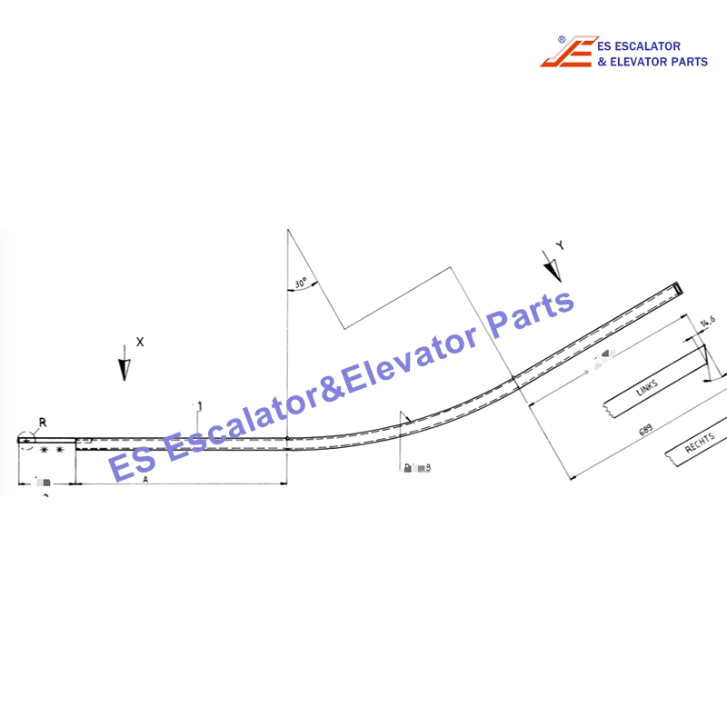 GB483YP9 Escalator Step Wheel Return Guide Use For OTIS