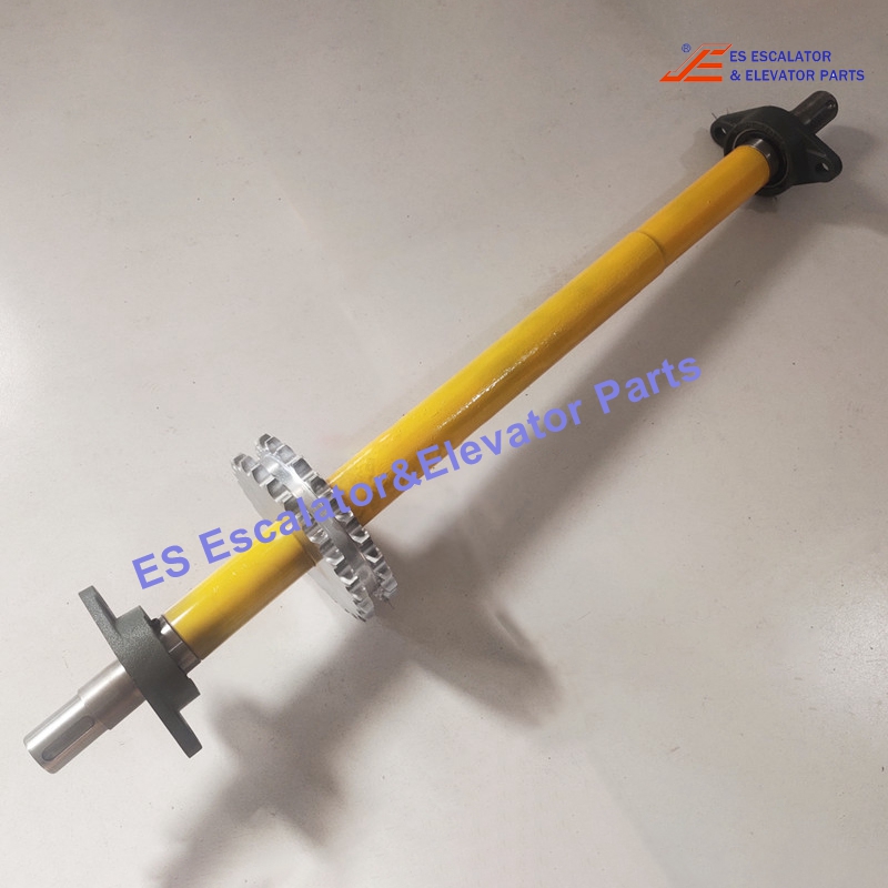 FES352-800 Escalator Handrail Drive Shaft With Pedestal Bearing 800mm Sprocket (26 Teeth) On Side Use For Sjec