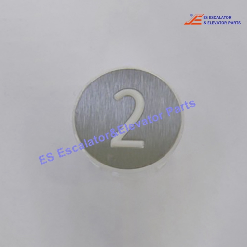 KM870821G002 Elevator Pressel Round Brushed Tactile Symbol 2 Use For Kone