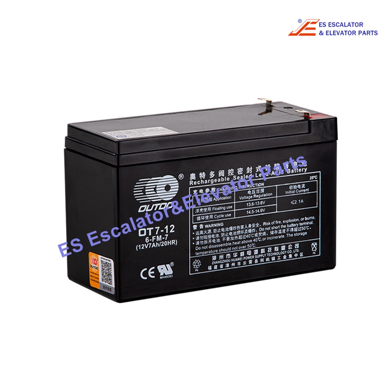 GAA718B1 Elevator Battery 12V 7AH L=151 B=65 H=100 Use For Otis
