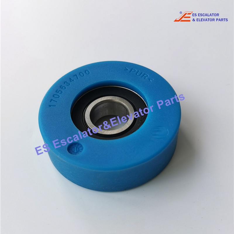 1705634700 Escalator Step Roller  Solid Rubber Ø75x23.5 6204-2RS Use For ThyssenKrupp