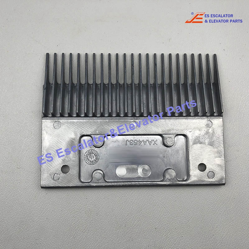 XAA453J Escalator Comb Plate Length:214.2 Height:145.3 Hole Spacing:142.8 Aluminum Silver Center 23 Teeth Use For Otis