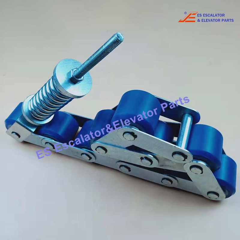 M16202 Escalator Handrail Pressure Roller Chain 10 Rollers With Brackets And Tension Spring Use For Otis
