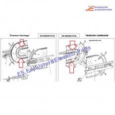 Escalator 52-XAA26131A tension carriage (Left and Right)