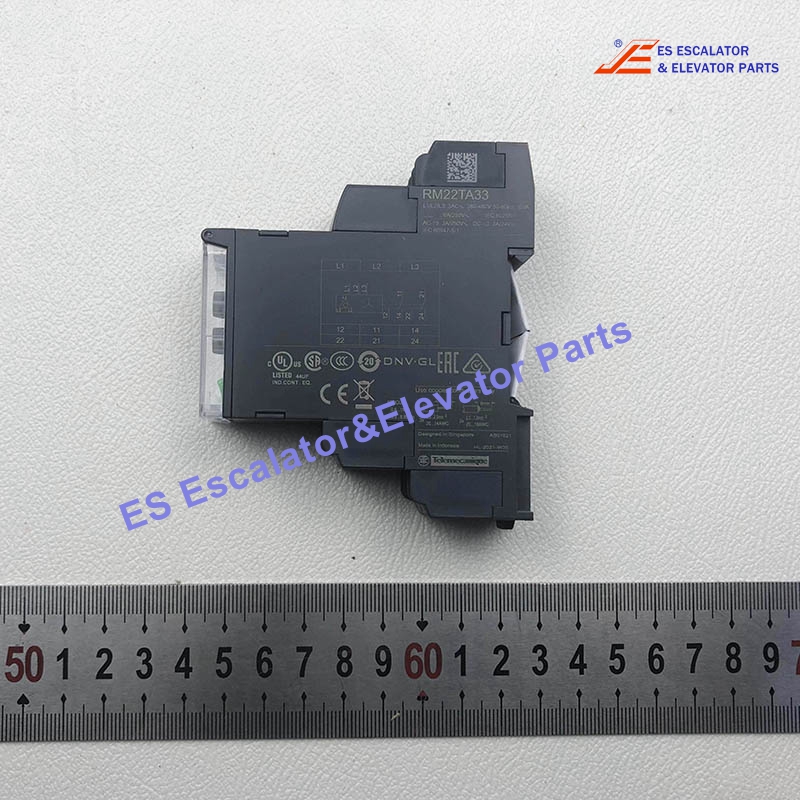 RM22TA33 Elevator Supply Control Relay 3AC 380-480V 50-60HZ 18VA Use For Schneider