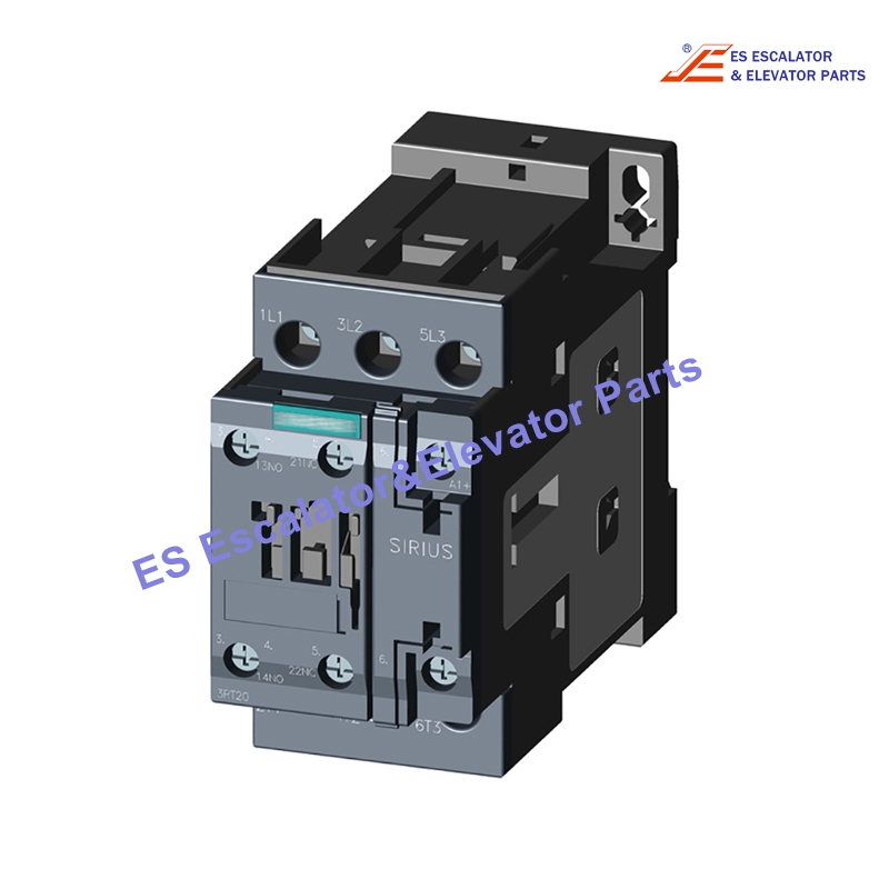 3RT2024-1NF30 Elevator Power Contactor AC-3 12A 5.5 kW / 400 V 1NO + 1NC AC (50-60 Hz) DC Operation 95-130 V AC/DC 3-pole Size S0 Screw Terminal Use For Siemens