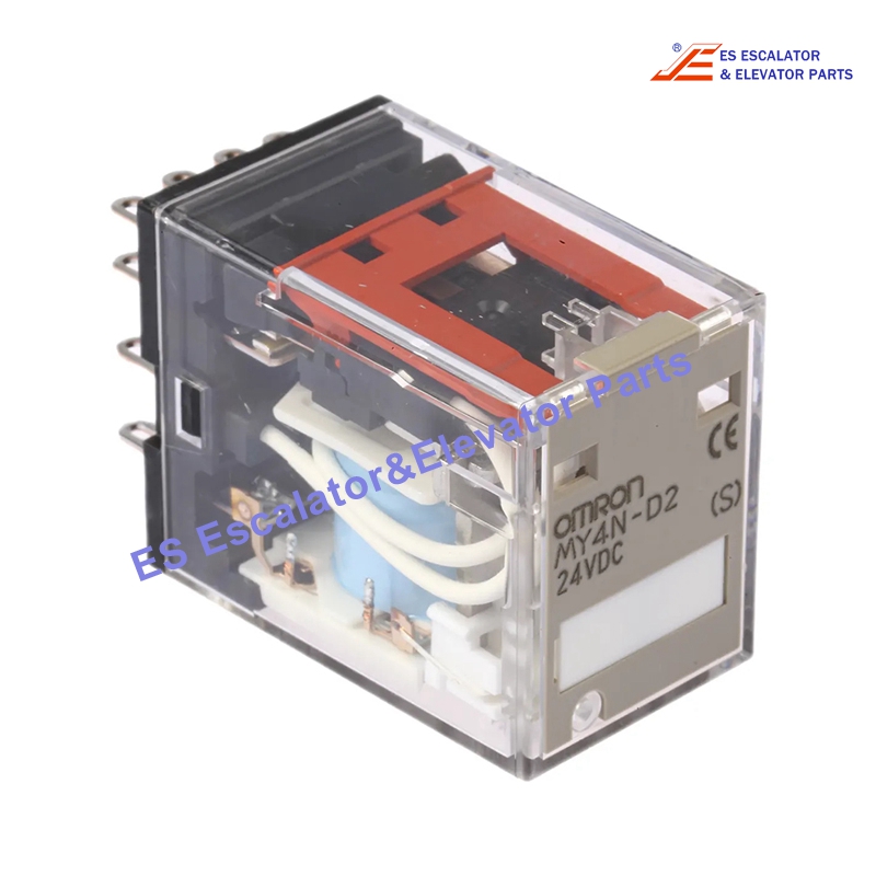 MY4N-D2 Elevator Relay 24 VDC 3 A 220 VAC 3 A Output 4PDT (24 VDC 3 A) Use For Omron