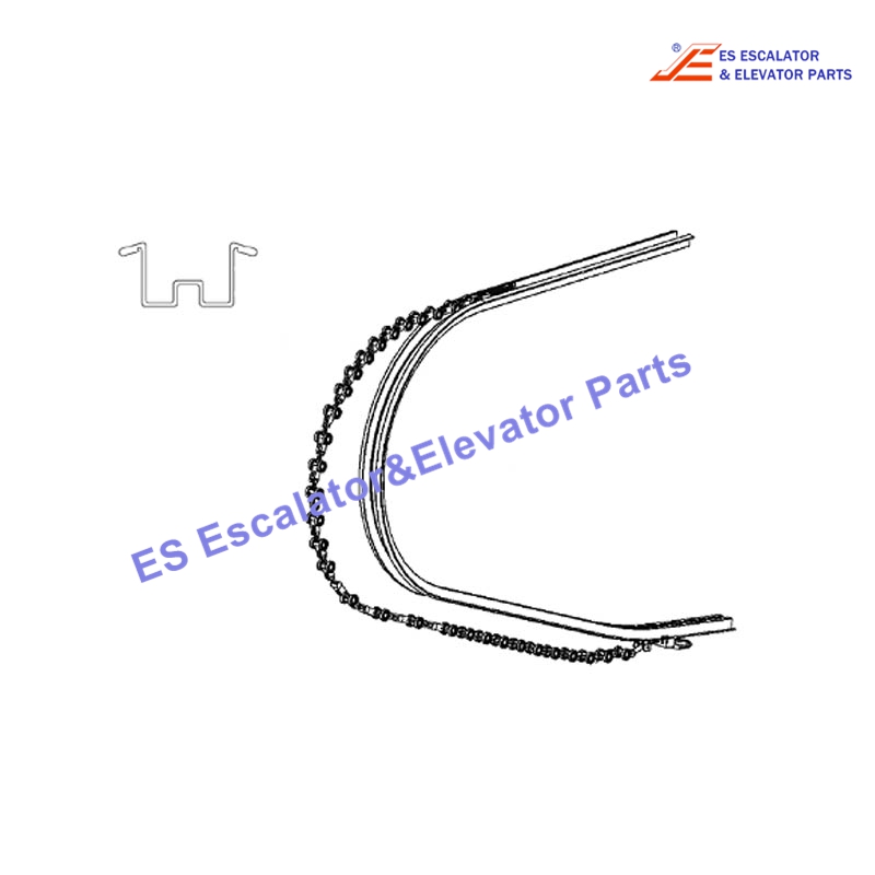 XAA402AMQ4 Escalator Handrail Guide For Upper Landing Use For Otis