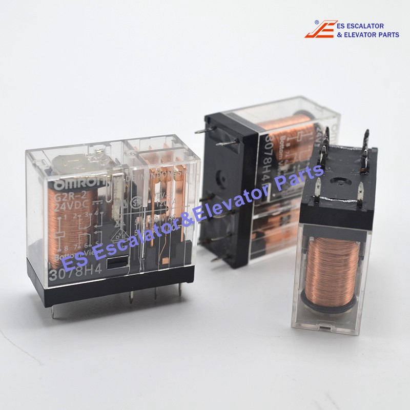 G2R-2-SN DC24 (S) Elevator Relay  Coil Voltage:24VDC Contact Rating: 5 A Switching Voltage:380VAC 125VDC - Max Use For Omron