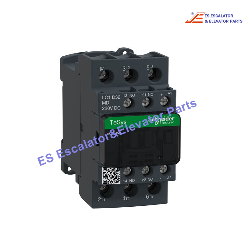 LC1D32MD Elevator Contactor 3P(3 NO)-AC-3/AC-3e-<= 440 V 32 A-220 V DC coil Use For Schneider