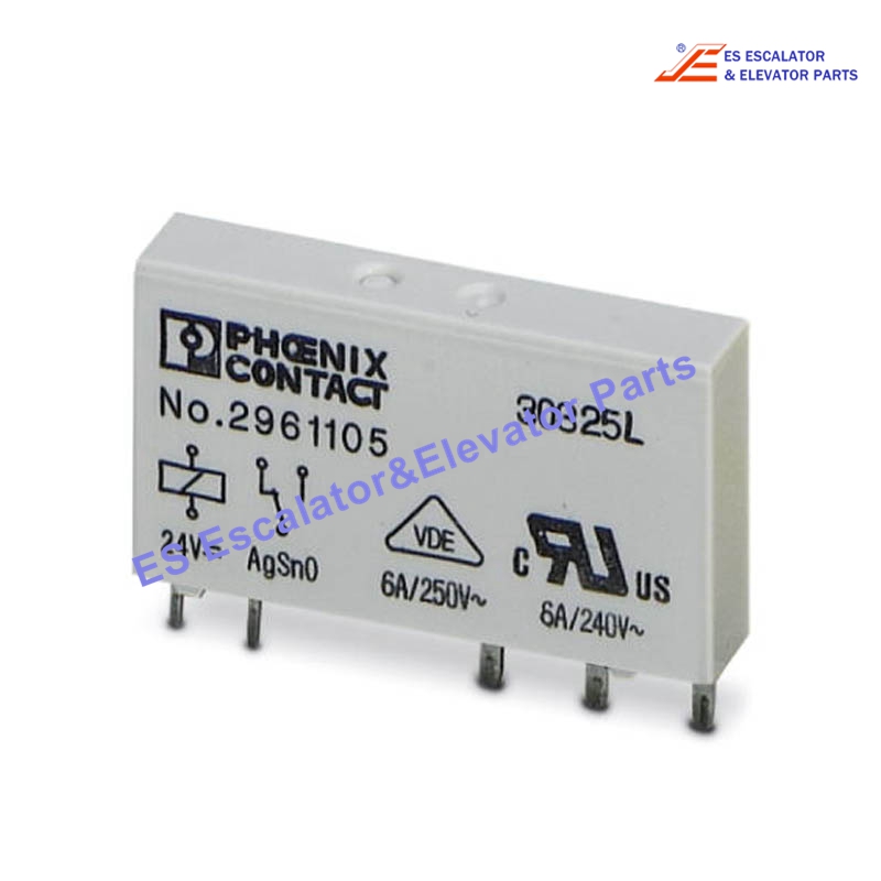 REL-MR-24DC/21 Elevator Relay Miniature 24VDC phoenix contact 6A 240VAC Use For Other