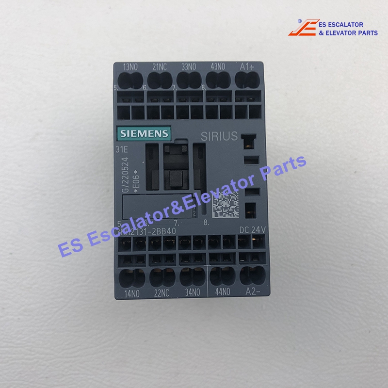 3RH2131-2BB40 Elevator Contactor Relay 3NO+1NC 24VDC Size S00 Use For Siemens