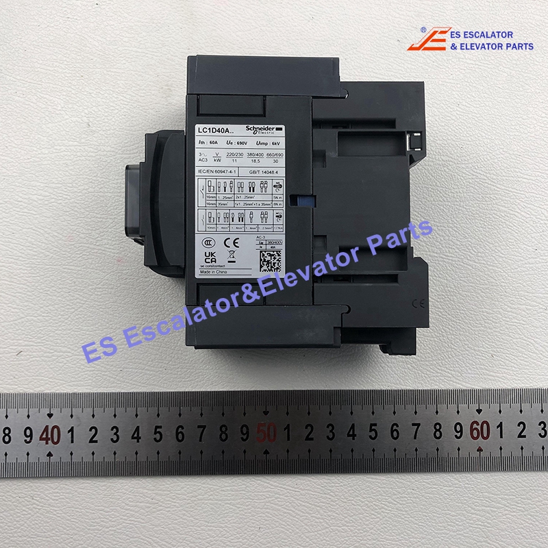 LC1D40AM7C Elevator Auxiliary Contact 3P 3NO 3PH 40A AC-3 60A AC-1 690V Use For Schneider