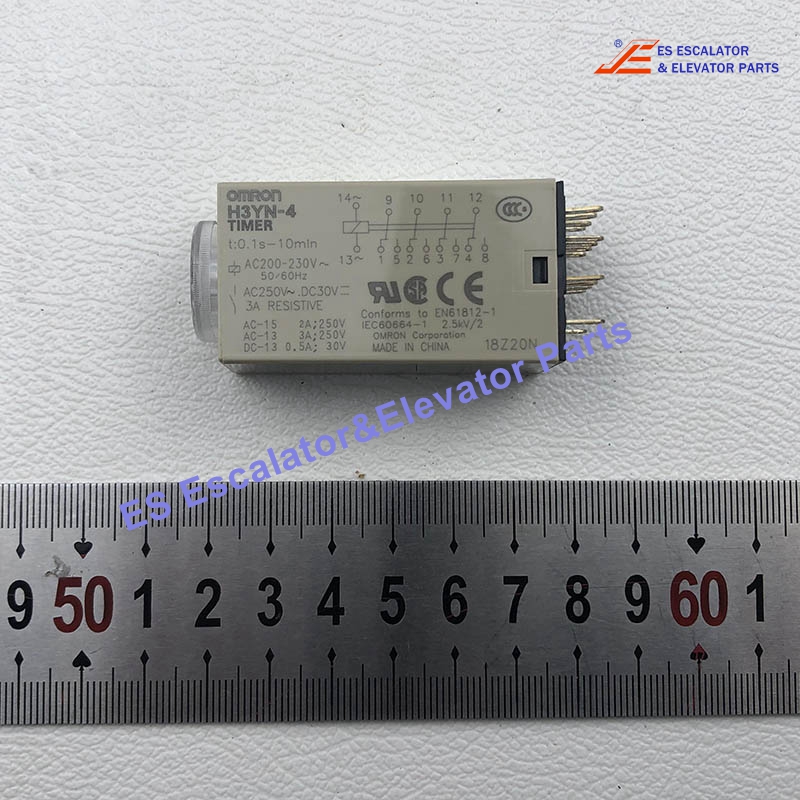 H3YN-4 Elevator Timer Relay T:0.1s-10min AC200-230V 50/60HZ Use For Omron