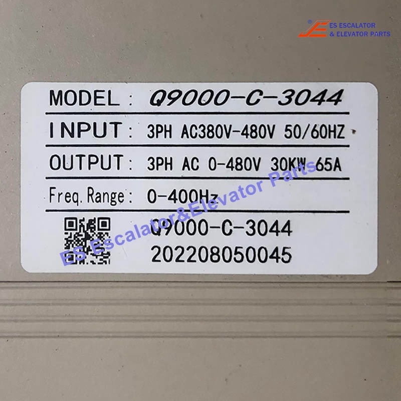 Q-9000-3044 Elevator Inverter Input:3PH AC380-480V 50/60H Output:3PH AC0-4801V 30KW 65A Use For Other