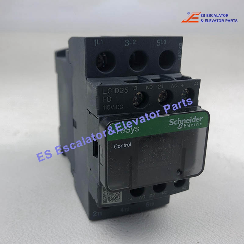 LC1D25FD Elevator Contactor 3P(3NO) AC-3/AC-3e <=440V 25A 110V DC Coil Use For Schneider