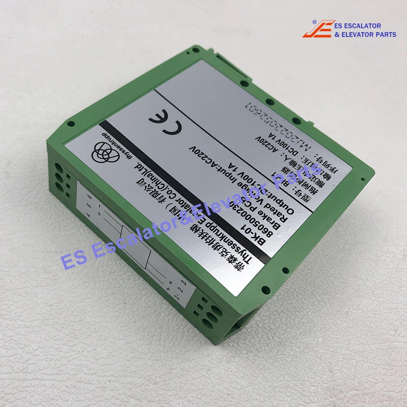 8605000066 Escalator Brake controller BK-01, AC220V, 200mA, Keep DC110V+5% For FT820 Use For Thyssenkrupp