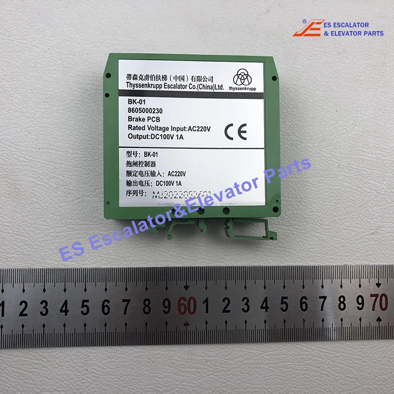 8605000066 Escalator Brake controller BK-01, AC220V, 200mA, Keep DC110V+5% For FT820 Use For Thyssenkrupp