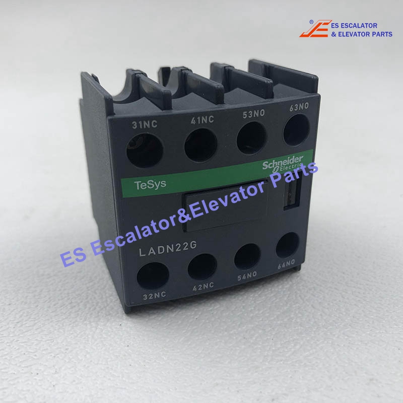 LADN22G Elevator Auxiliary Contact Block TeSys D 2NO + 2NC front mounting screw terminals EN 50012 Use For Schneider
