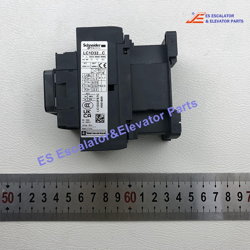 LC1D32FE7C Elevator TeSys Deca Contactor 3P(3 NO) AC-3 <= 440 V 32 A 115 V AC Coil Use For Schneider