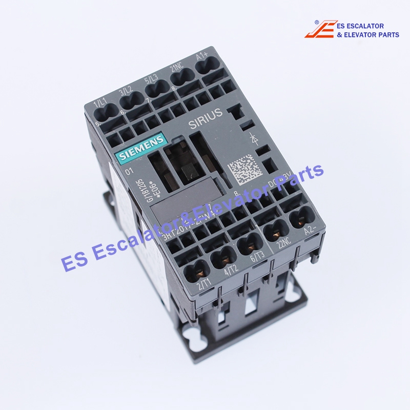 3RT20172FW42 Elevator Power Contactor AC-3 12A 5.5KW/400V 1NC 48VDC With Diode Integrated 3-Pole Use For Siemens