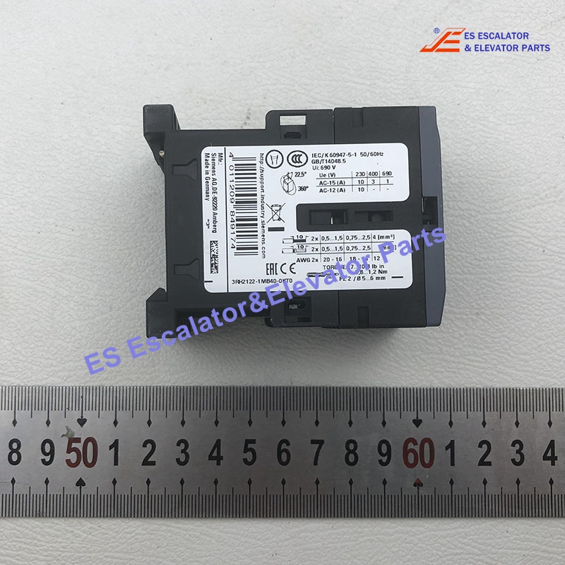 3RH2122-1MB40-0KT0 Elevator Coupling Contactor Relay 2NO+2NC 24VDC Use For Siemens