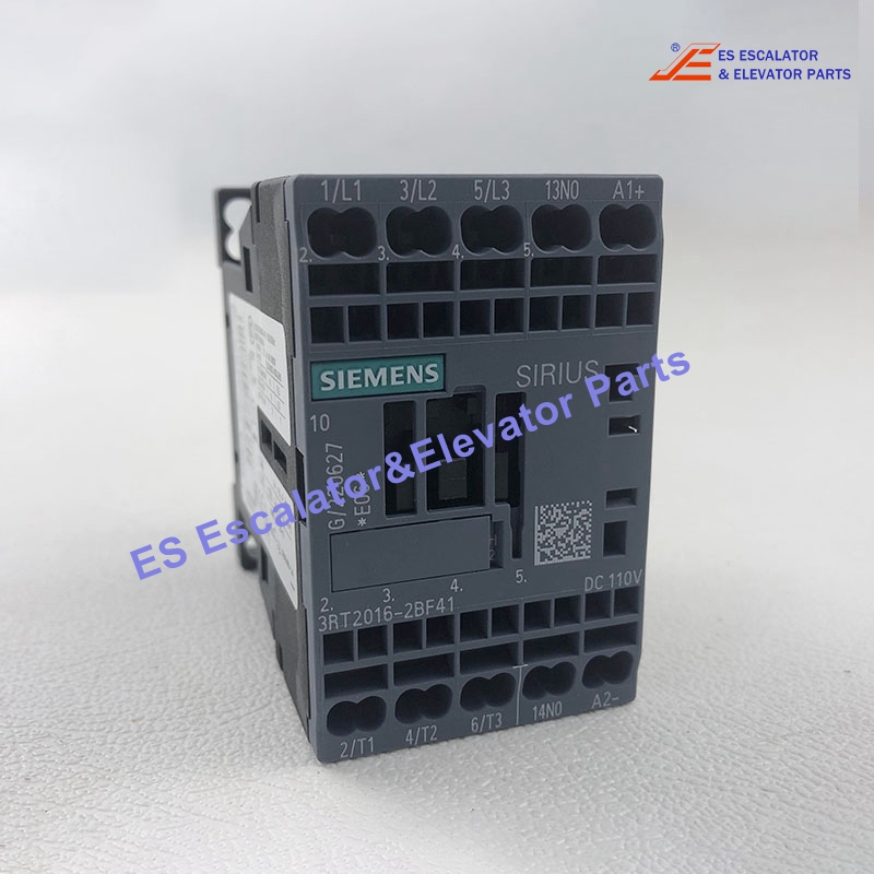 3RT2016-2BF41 Elevator Power Contactor AC-3 9 A,4 kW/400 V 1 NO,110 V DC 3-pole,Size S00 Spring-type terminal Use For Siemens