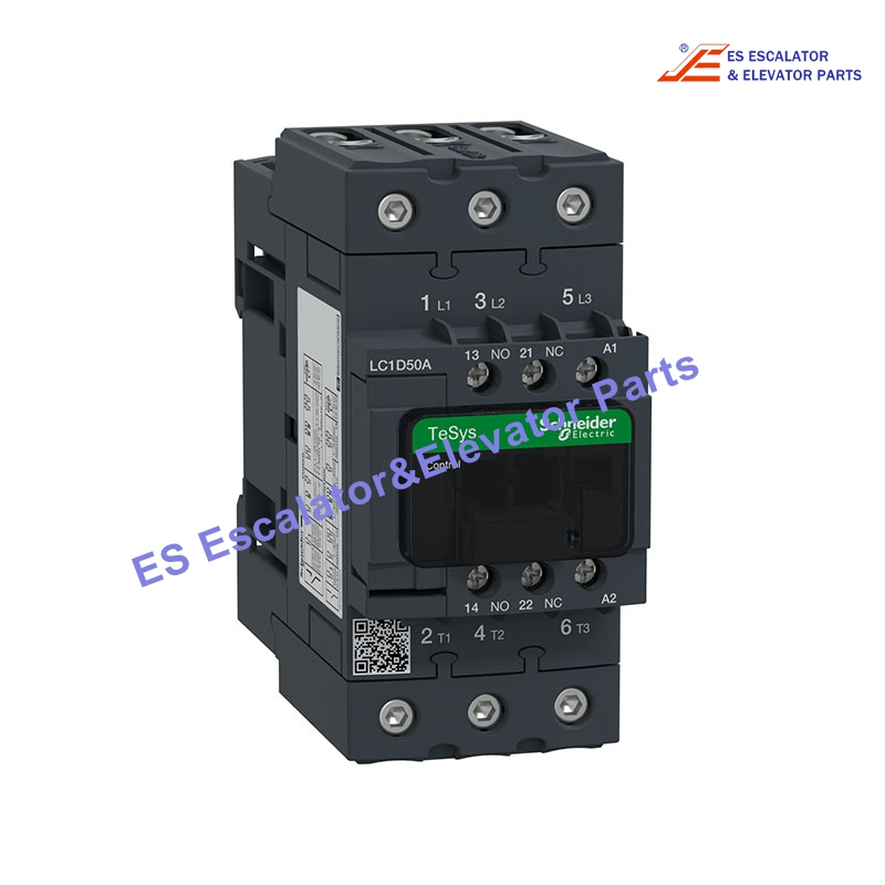 LC1D50AF7 Elevator Contactor 3P(3NO) AC-3/AC-3e <=440V 50A 110VAC 50/60HZ Coil Use For Schneider